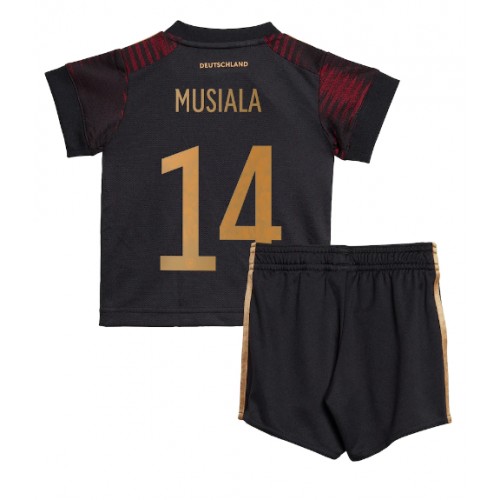 Fotbalové Dres Německo Jamal Musiala #14 Dětské Venkovní MS 2022 Krátký Rukáv (+ trenýrky)